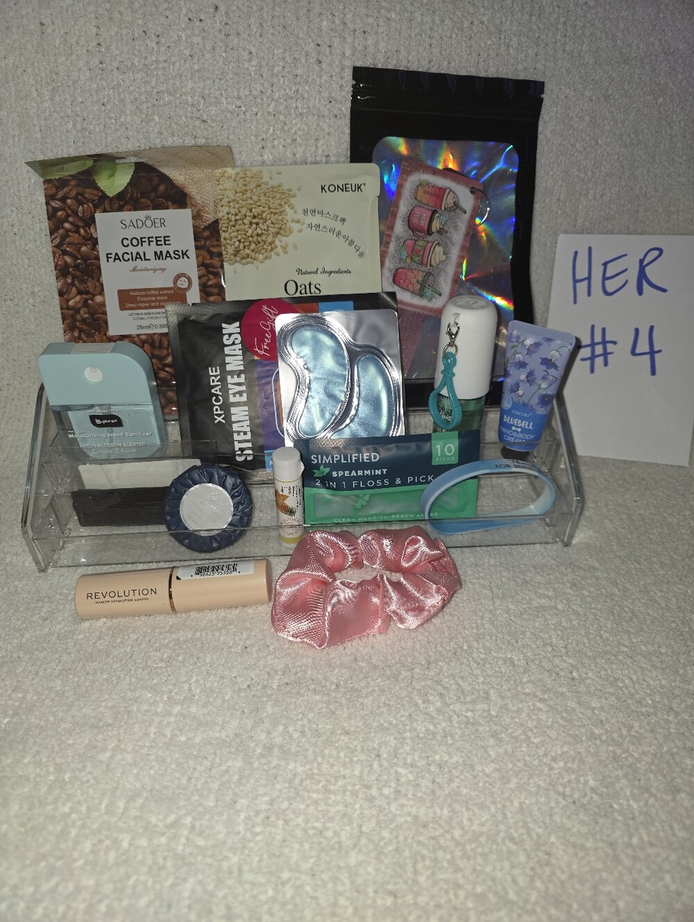 Variety Self-Care Gift Set — Pink Scrunchie & Blue Accessories